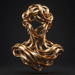 Abstract bronze avatar