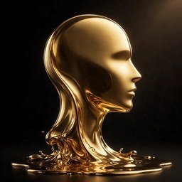 Abstract bronze avatar