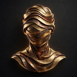 Abstract bronze avatar