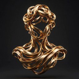 Abstract bronze avatar