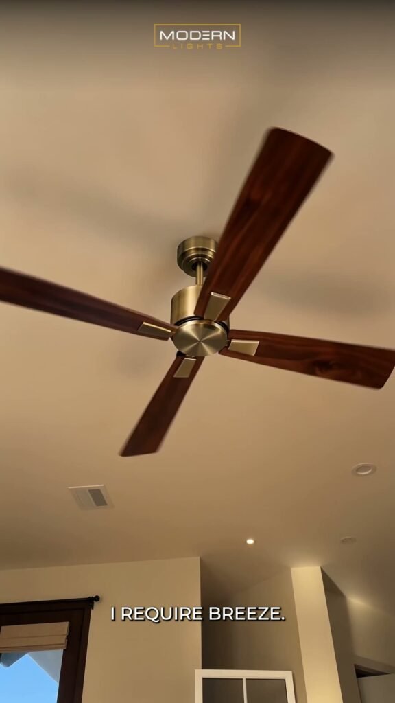 Walnut Brass Fan – Cat Version